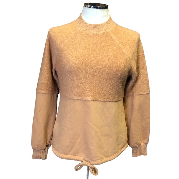 Anthropologie | Drawstring Sweatshirt Amadi Margie Terry Size Small - Picture 4 of 11